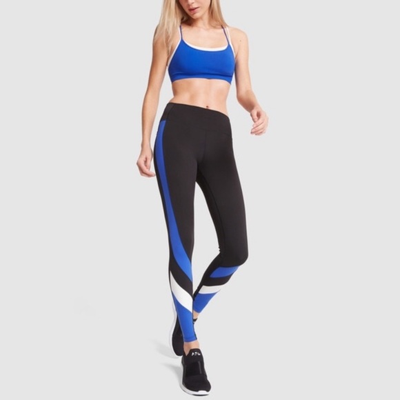 Splits59 Venice Legging in Black Royal & Off White - Picture 4 of 11